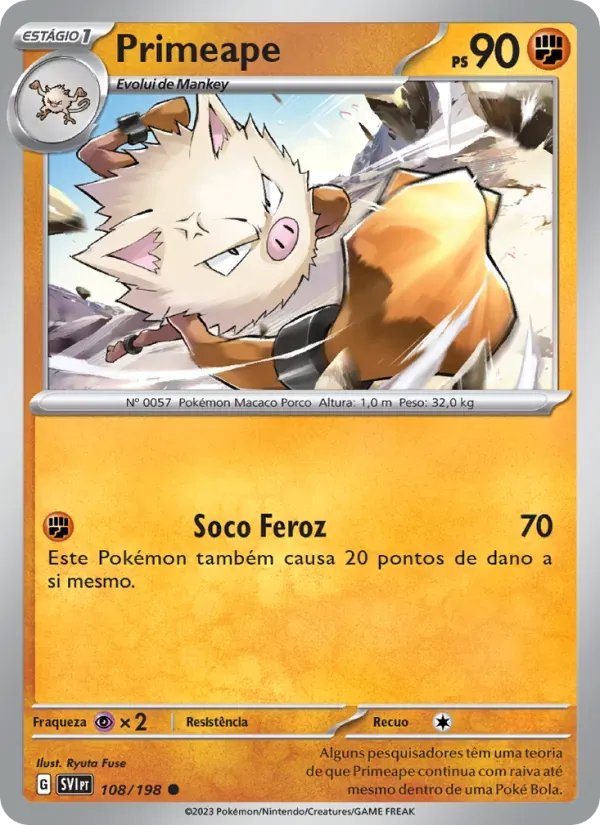 Primeape 108/198 Escarlate e Violeta