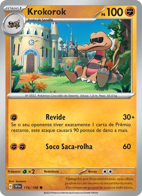 Krokorok 116/198 Escarlate e Violeta