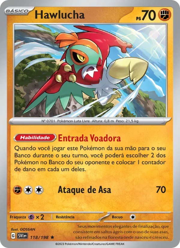 Hawlucha 118/198 Escarlate e Violeta