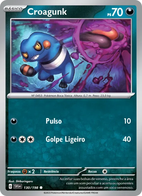 Croagunk 130/198 Escarlate e Violeta