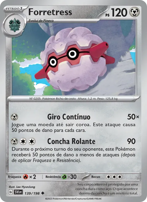Forretress 139/198 Escarlate e Violeta