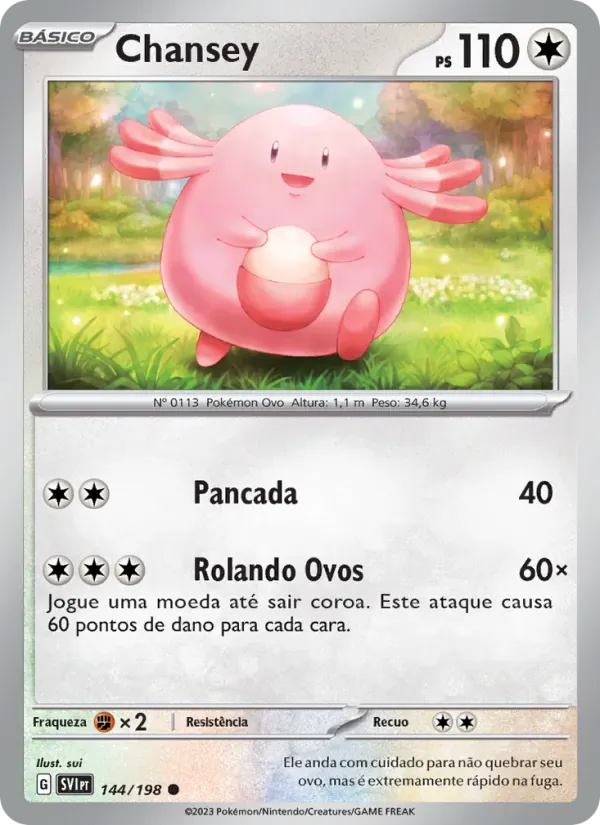 Chansey 144/198 Escarlate e Violeta
