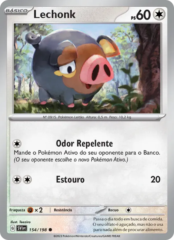 Lechonk 154/198 Escarlate e Violeta