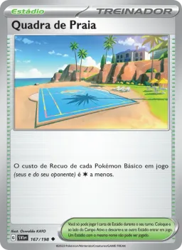 Quadra de Praia 167 Escarlate e Violeta