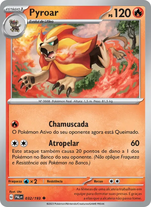 Pyroar 032/193 Evoluções em Paldea