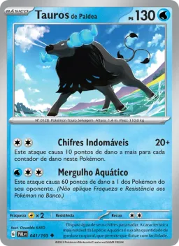 Tauros de Paldea 041 Evoluções em Paldea