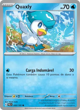 Quaxly 050 Evoluções em Paldea