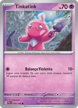 Tinkatink 102 Evoluções em Paldea