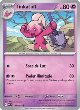 Tinkatuff 103 Evoluções em Paldea