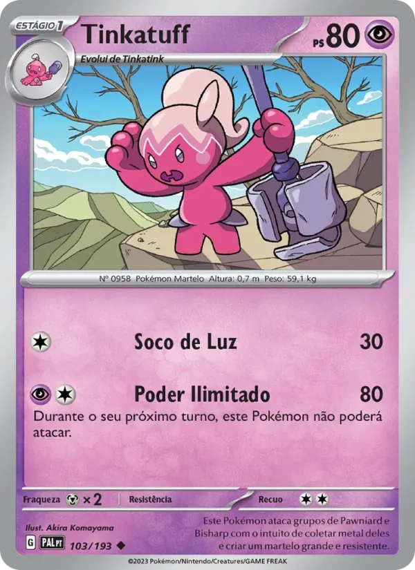 Tinkatuff 103/193 Evoluções em Paldea