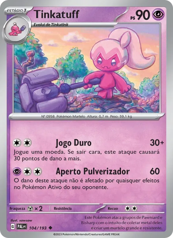 Tinkatuff 104/193 Evoluções em Paldea