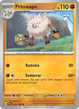 Primeape 107 Evoluções em Paldea