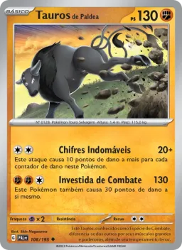 Tauros de Paldea 108 Evoluções em Paldea