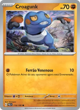 Croagunk 114 Evoluções em Paldea