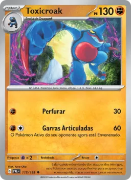 Toxicroak 115 Evoluções em Paldea