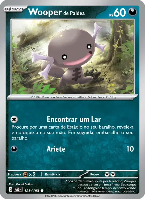 Wooper de Paldea 128/193 Evoluções em Paldea