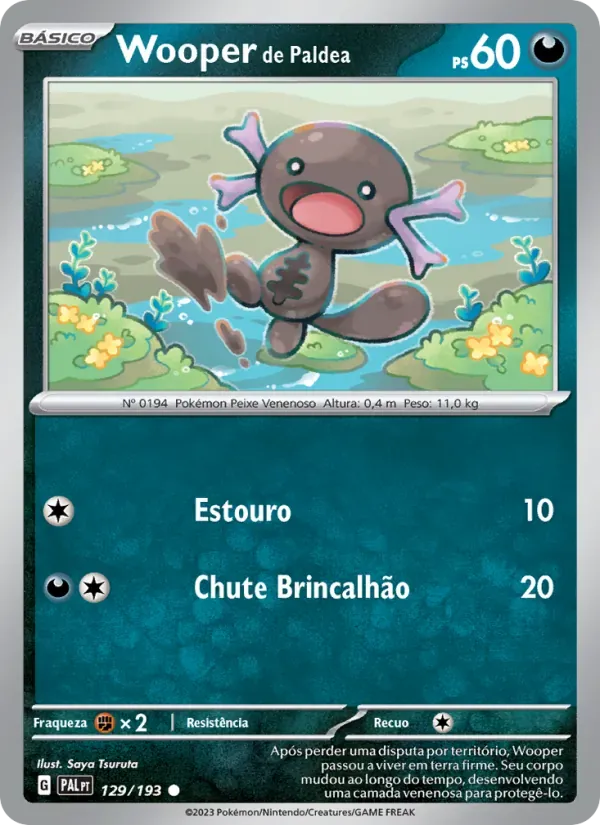 Wooper de Paldea 129/193 Evoluções em Paldea