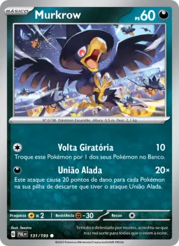 Murkrow 131 Evoluções em Paldea