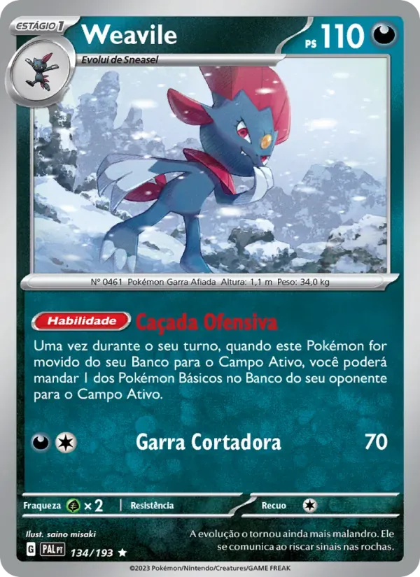 Weavile 134/193 Evoluções em Paldea