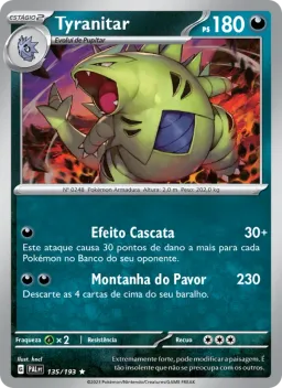 Tyranitar 135 Evoluções em Paldea