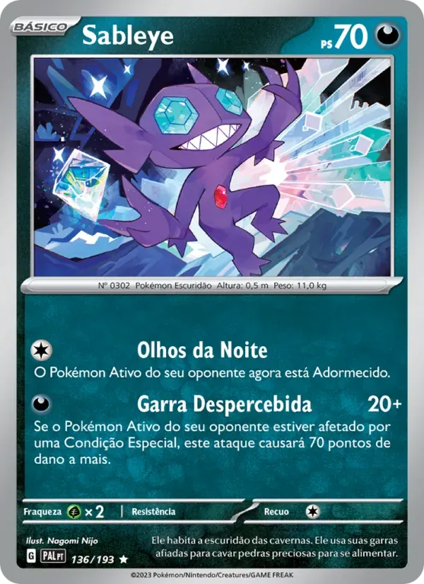Sableye 136/193 Evoluções em Paldea