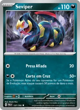 Seviper 137 Evoluções em Paldea