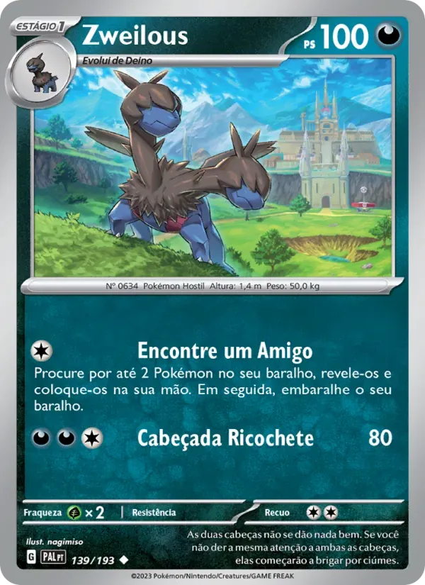 Zweilous 139/193 Evoluções em Paldea