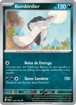 Bombirdier 147 Evoluções em Paldea