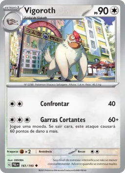 Vigoroth 161 Evoluções em Paldea