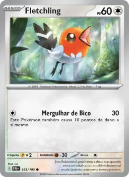 Fletchling 163 Evoluções em Paldea