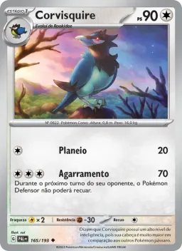 Corvisquire 165 Evoluções em Paldea