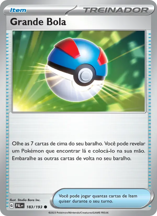 Grande Bola 183/193 Evoluções em Paldea