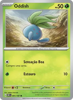 Oddish 001 Obsidiana em Chamas
