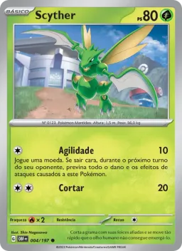 Scyther 004 Obsidiana em Chamas
