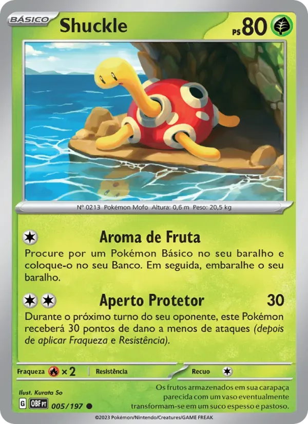 Shuckle 005/197 Obsidiana em Chamas