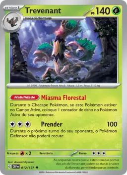 Trevenant 012 Obsidiana em Chamas