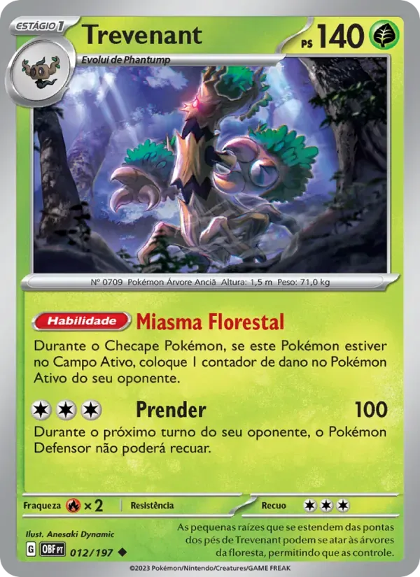 Trevenant 012/197 Obsidiana em Chamas