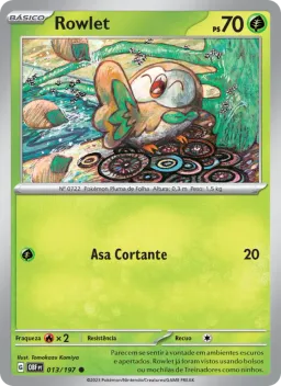 Rowlet 013 Obsidiana em Chamas