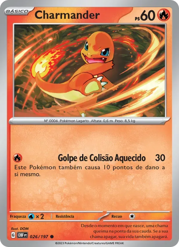 Charmander 026/197 Obsidiana em Chamas