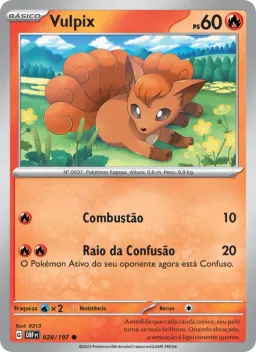 Vulpix 028 Obsidiana em Chamas