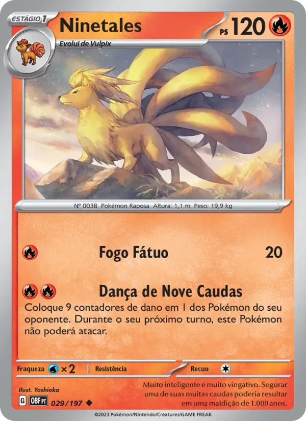 Ninetales 029/197 Obsidiana em Chamas