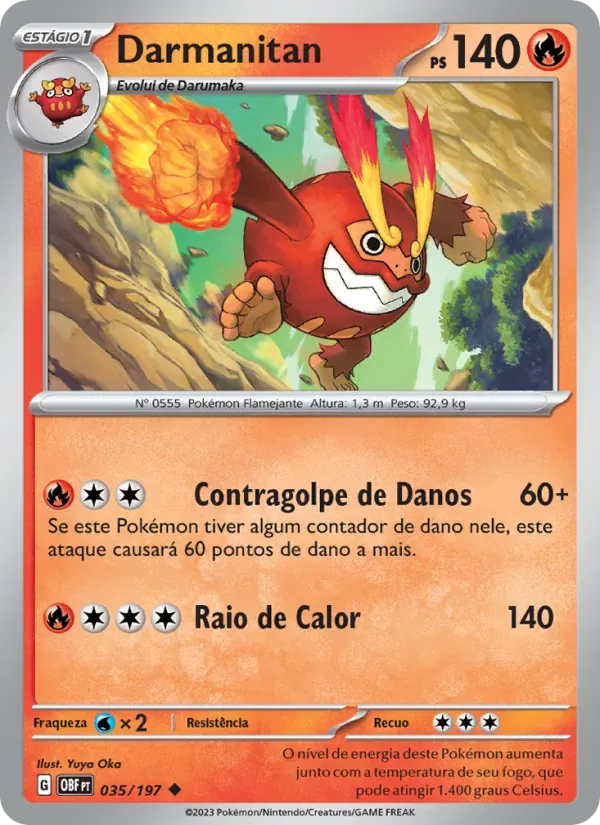 Darmanitan 035/197 Obsidiana em Chamas