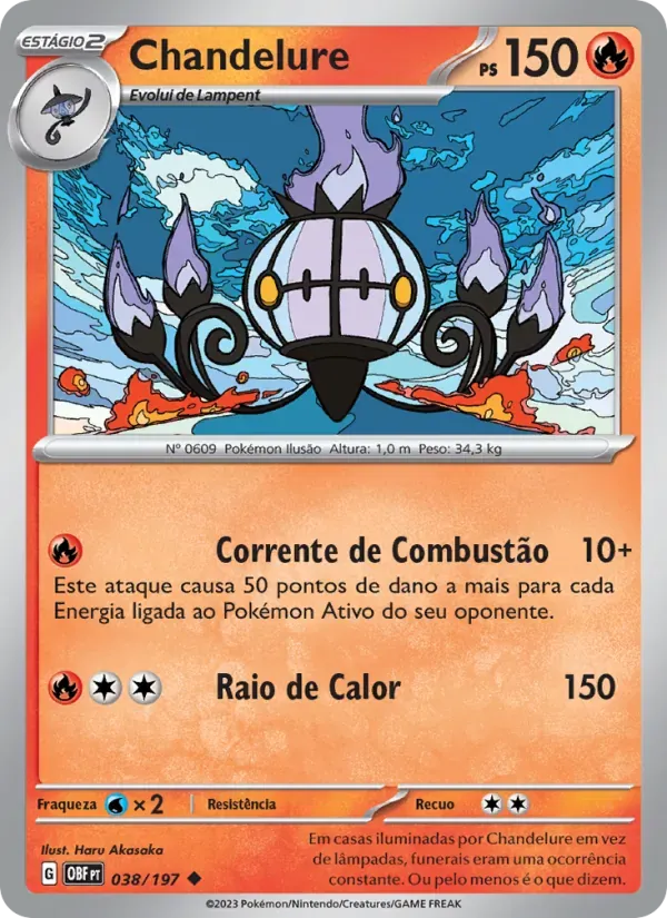 Chandelure 038/197 Obsidiana em Chamas