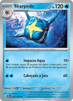 Sharpedo 047 Obsidiana em Chamas