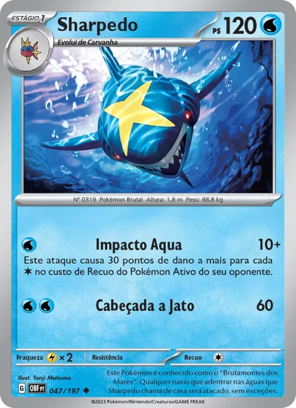 Sharpedo 047/197 Obsidiana em Chamas