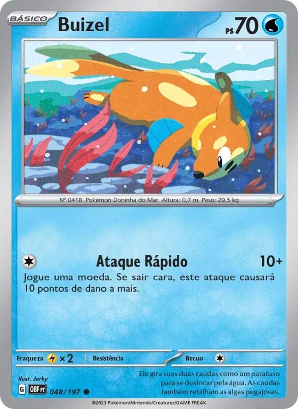 Buizel 048/197 Obsidiana em Chamas