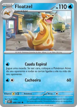 Floatzel 049 Obsidiana em Chamas