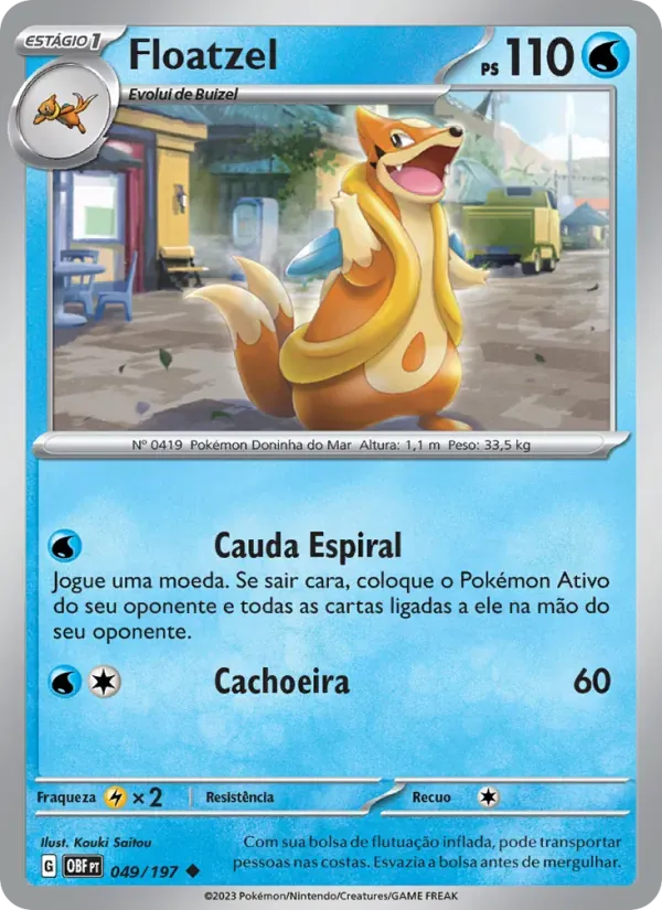 Floatzel 049/197 Obsidiana em Chamas