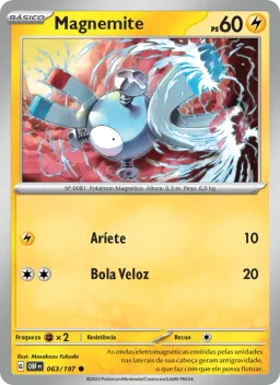 Magnemite 063 Obsidiana em Chamas