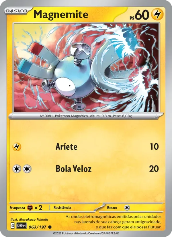 Magnemite 063/197 Obsidiana em Chamas